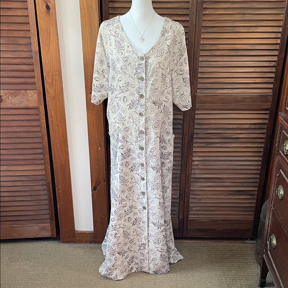 Gorgeous Chico's Design Silk Button-Front Dress (Sz 2) - Picture 1 of 14